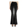 High-Waisted Solid Color Pants with Logo Embroidery