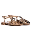 Bronze Woven Leather Sandal