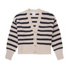 Striped Cardigan with Button Closure