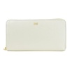 White Zippered Wallet for Women