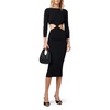 Black Cut-Out Midi Dress