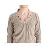 Cavalli Beige velvet zipup sweater