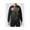 LS Skull Black Sweatshirt with Signature Design