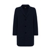 Dark Blue Wool Coat with Buttons