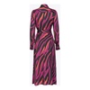 Psychedelic Zebra Print Maxi Shirt Dress