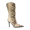 Ashley Crocodile Effect Heeled Boots