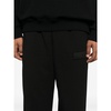 Black Ribbed Trousers with Elasticated Waistband