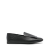 Black Leather Slip-On Shoes