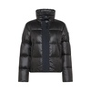 Black Lightweightylon Bomber Coat with Technical Details