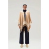 Soft Oversized Shoulder Cape with Fringe Detail