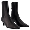 the mid heel boots - toteme - leather - black