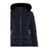 Slim Blue Fur Hooded Jacket