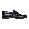 Black Leather Loafer Shoes