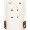 White Wool Double-Breasted Coat