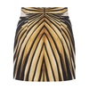 Golden Silk Mini Skirt Ray Of Gold Print