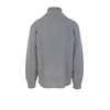 Grey Ribbed Half Zip Sweater