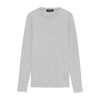 Grey Ribbed Crew Neck Long Sleeve