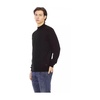 Black Monogram Turtleneck Sweater