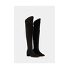 Letizia 45Mm Thin Block Square in leatherToe Over The Knee Boot