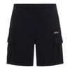 Black Cargo Shorts with Elasticated Waist