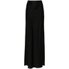 Black Satin Finish Floor-Length Skirt