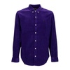 Velvet Long Sleeve Button-Down Shirt