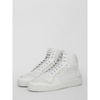 White Perforated Sneakers with Worn-Out Effect