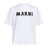 White Logo Print Crew Neck T-shirt