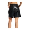 Pleated Leather Shorts