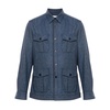 Blue Wool Jacket Button-Front Style