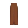 Silk Jacquard Straight Leg Pants Brown