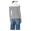 Striped Turtleneck Sweater White Navy