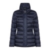 Quilted High Neck Blue Down Jacket for Women