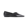 Black Nappa Leather Ballerinas