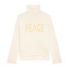 Yellow Knit Jumper with Peace Message