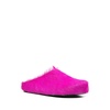 Pink Flat Shoes with Fur Fussbett Sabot