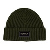 Ribbed Wool Hat with Fabric Logo