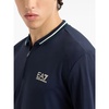 Blue Logo Print Polo Shirt