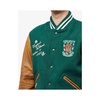 Lined Varsity Jacket with Heraldic Graphic