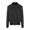 Black Leather Bomber Jacket