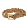 Woven Leather Belt with Golden Closure