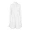 White Cotton Poplin Shirt Dress