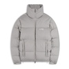 Grey Puffer Jacket with Zip Closure