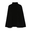 Black Turtleneck Sweater with Zip Fastening