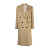 Beige Wool Double-Breasted Coat