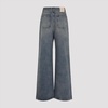 Washed Denim Wide Leg Jeans