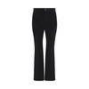 Black Straight Leg Velvet Trousers