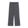 Blue Checkered Straight Leg Trousers