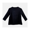 Black Quilted Sweater with Metallic Detail