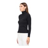 Black Swarovski High Neck Turtleneck